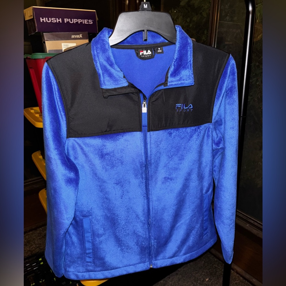 Fila Royal Blue and Black Zip-Up Jacket